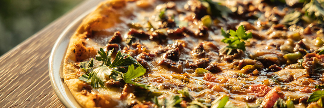 Lamb and Savoury Eggplant Chutney Pizza